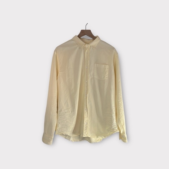 Frank & Eileen | Luke Button Down 100% Cotton Pale Butter Yellow Shirt Size XL - Picture 1 of 9